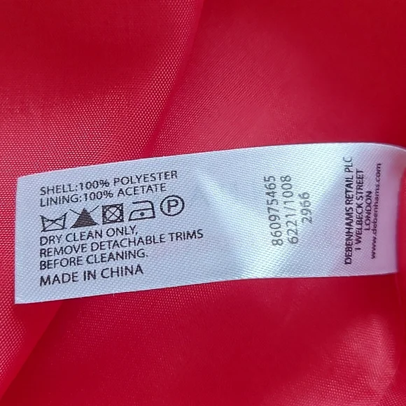 Debut Pink Floral Maxi Dress Size 16 Empire Line Yellow Red Print Pattern Lined. - Picture 9 of 10